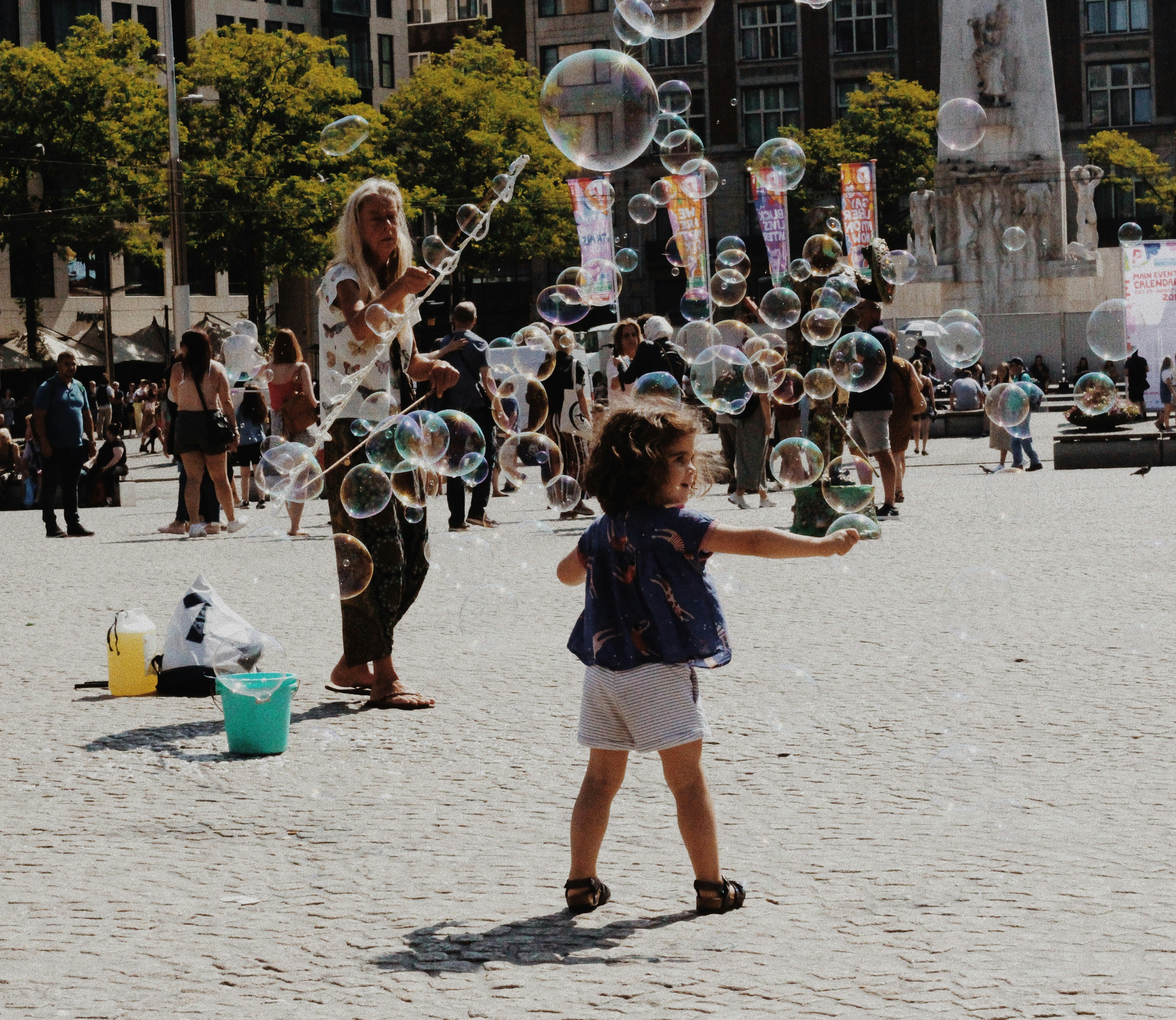 bubbles in park